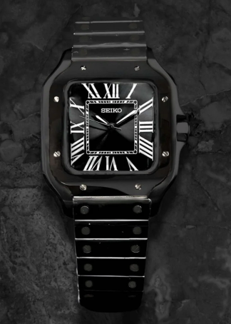 Seiko Mod Santos "Full Black"