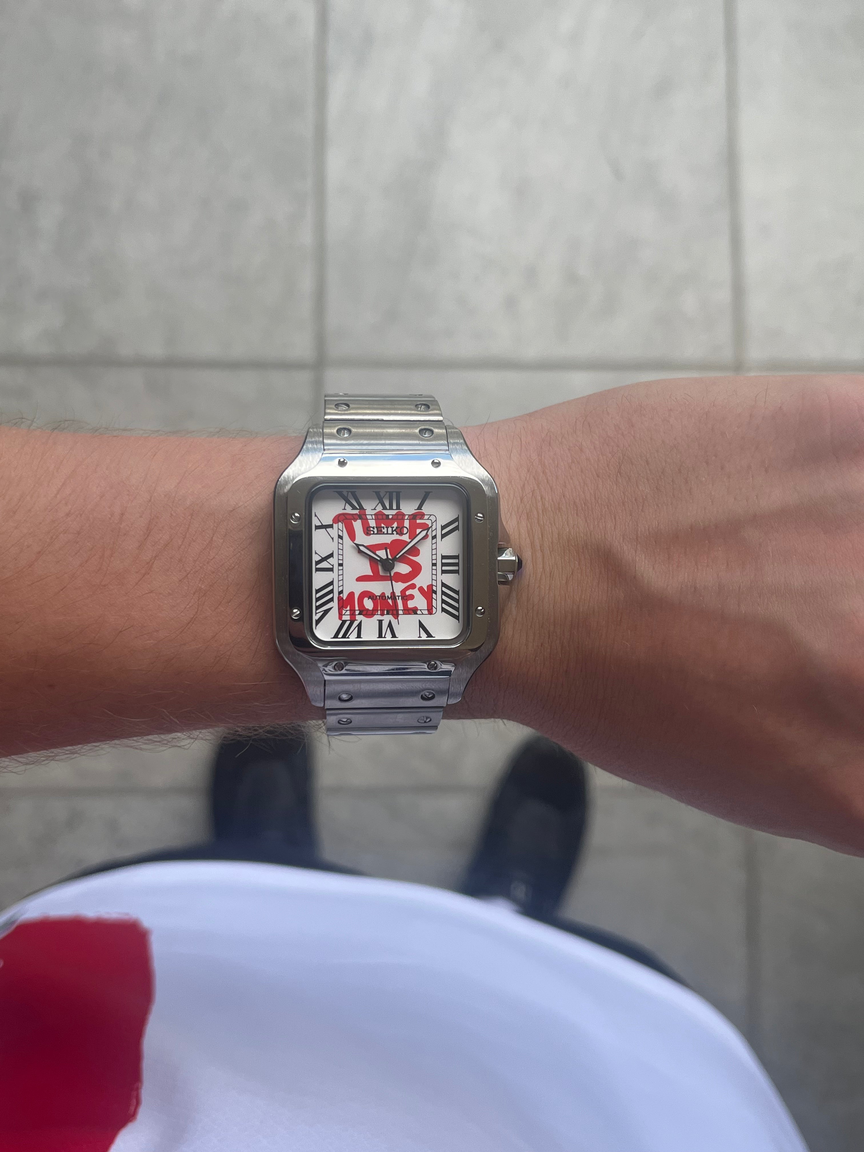 Seiko Mod Santos "Time Is Money"