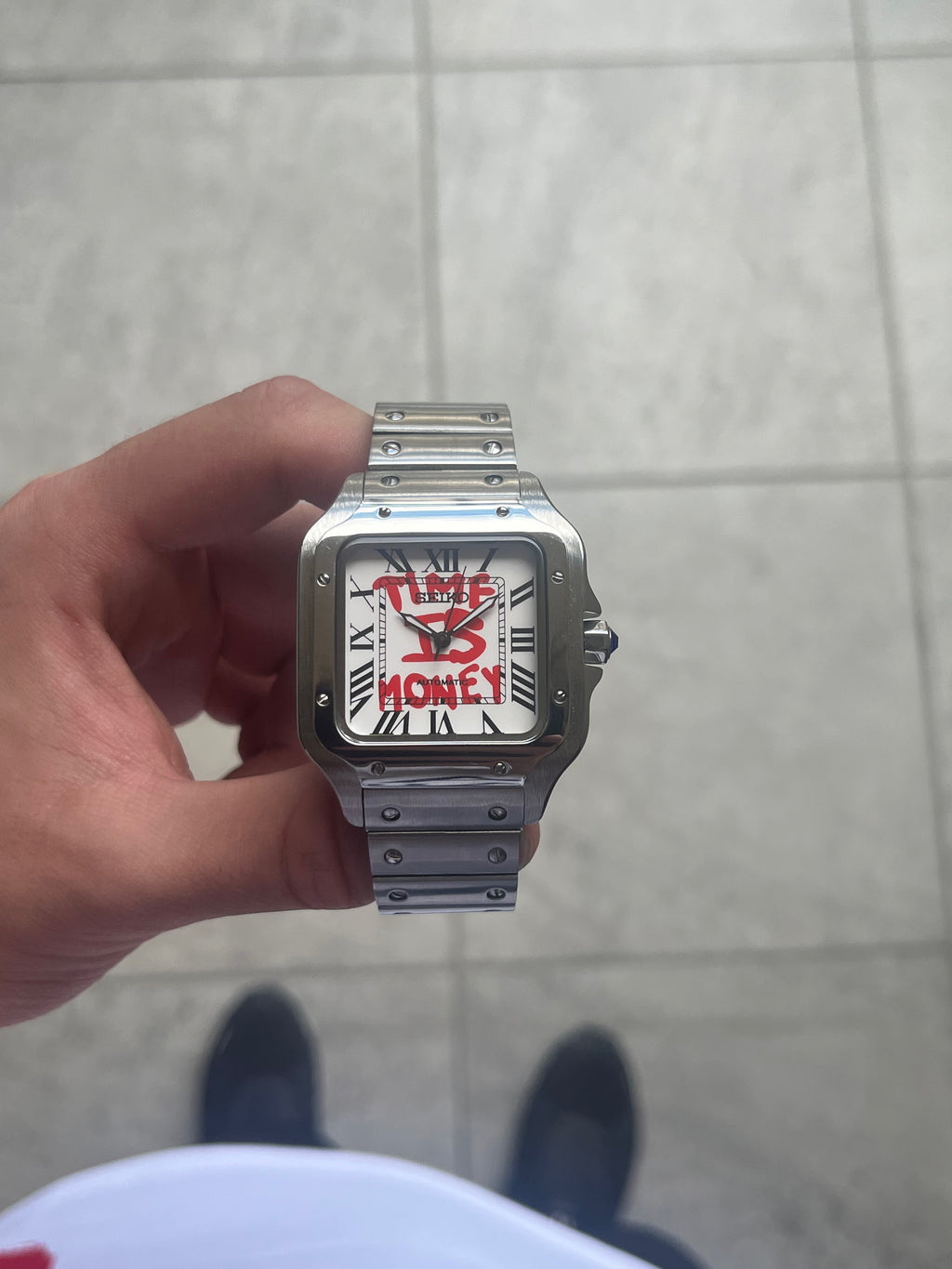 Seiko Mod Santos "Time Is Money"