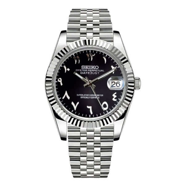 Seiko Mod Datejust Black Dial
