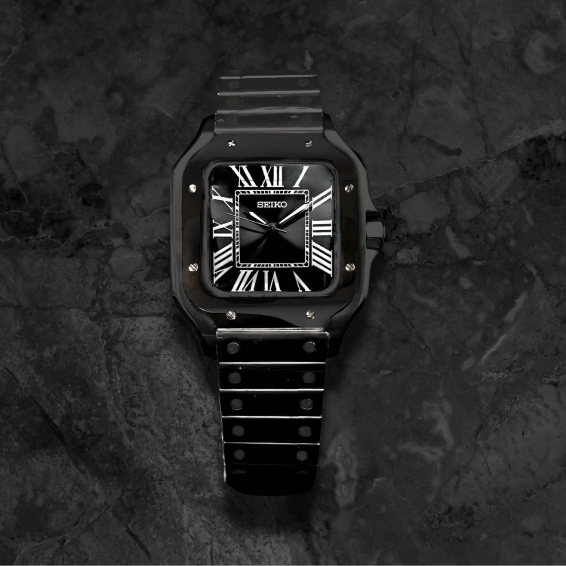 Seiko Mod Santos "Full Black"