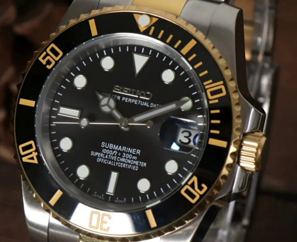 Seiko Mod Submariner Gold